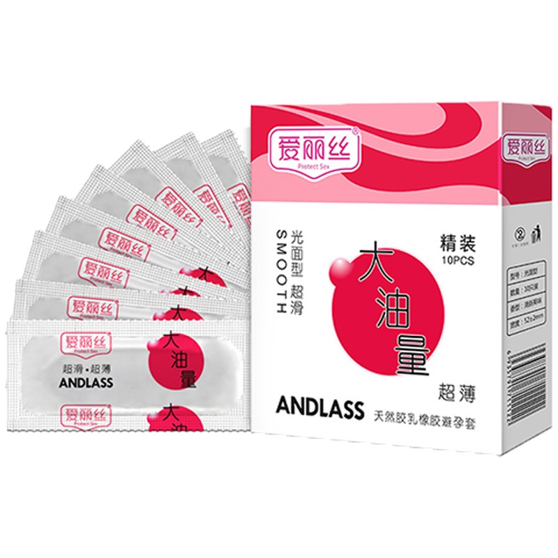 爱丽丝天然胶乳橡胶避孕套（清新果味）10只/盒(光面型)