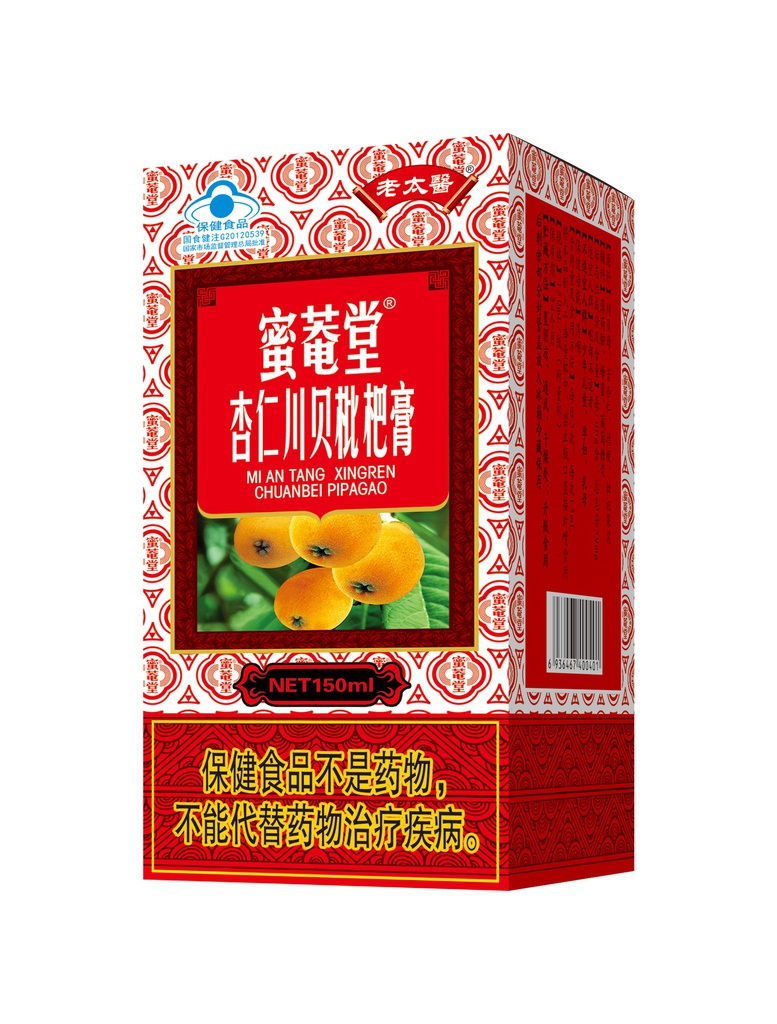 蜜菴堂杏仁川贝枇杷膏(杏仁桔梗川贝枇杷膏)     150ml/瓶